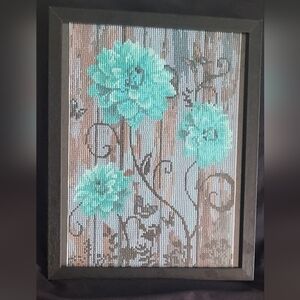 Floral Wall Art with Black Frame